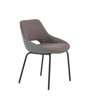 Pack de 4 sillas Tapizada Moderna Dorian, lateral