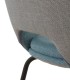 Pack de 4 sillas Tapizada Moderna Dorian, detalle asiento