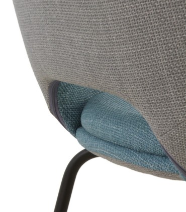 Pack de 4 sillas Tapizada Moderna Dorian, detalle asiento