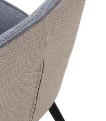 Pack de 4 sillas Tapizada Bicolor Moderna Yaiza, detalle