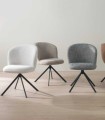 Pack de 4 sillas Tapizadas Tweed Moderna con Patas Metálicas Sensis