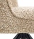 Pack de 4 sillas Giratorias Tapizadas Tweed Moderna con Patas Metálicas Sensis, detalles