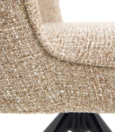 Pack de 4 sillas Giratorias Tapizadas Tweed Moderna con Patas Metálicas Sensis, detalles