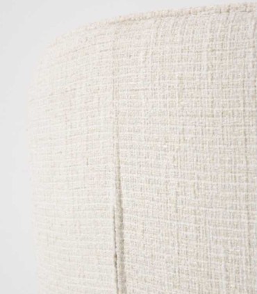 Pack de 4 sillas Giratorias Tapizadas Tweed Moderna con Patas Metálicas Sensis, detalle blanca