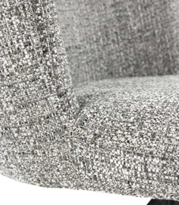 Pack de 4 sillas Giratorias Tapizadas Tweed Moderna con Patas Metálicas Sensis, asiento detalle