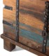 Baúl de Madera Maciza Vintage con Efecto Envejecido Baltasar, detalle