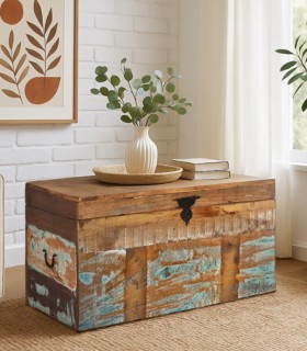 Baúl de Madera Reciclada Estilo Vintage Umbria, ambiente