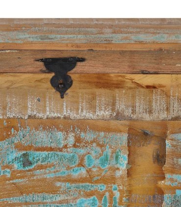 Baúl de Madera Reciclada Estilo Vintage Umbria, detalle