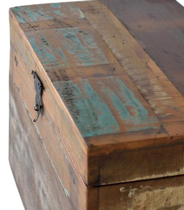 Baúl de Madera Reciclada Estilo Vintage Umbria, lado