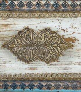 Baúl Mesa de Centro Vintage Madera Tallada Rajputana