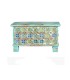 Baúl Decorativo Vintage Turquesa con Mosaico Nazari