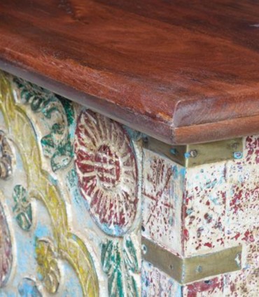 Cofre de Madera de Mango Multicolor Aarav