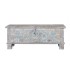 Baúl de Madera Tallada Vintage con Motivos Florales Sharma, frente