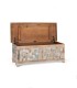 Baúl de Madera con Mosaico Decorativo Vintage Desai, abierto