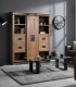 Alacena de Madera de Mango con Puerta Corredera y 4 Cajones Celedonio, medida 1.40