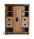 Alacena de Madera de Mango con Puerta Corredera y 4 Cajones Celedonio, medida 140 cm