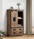 Alacena de Madera de Mango con Puerta Corredera y 4 Cajones Celedonio, medida 90 cm