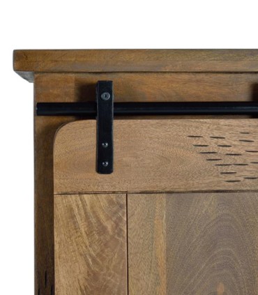 Alacena de Madera de Mango con Puerta Corredera y 4 Cajones Celedonio, detalles