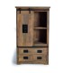 Alacena de Madera de Mango con Puerta Corredera y 4 Cajones Celedonio, medida 90 cm