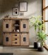 Alacena de Madera de Mango con Puerta Corredera y 4 Cajones Celedonio, medida 150 cm