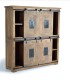 Alacena de Madera de Mango con Puerta Corredera y 4 Cajones Celedonio, medida 150 cm