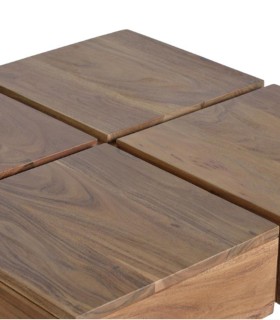 Mesa de centro moderna de madera de acacia Lois