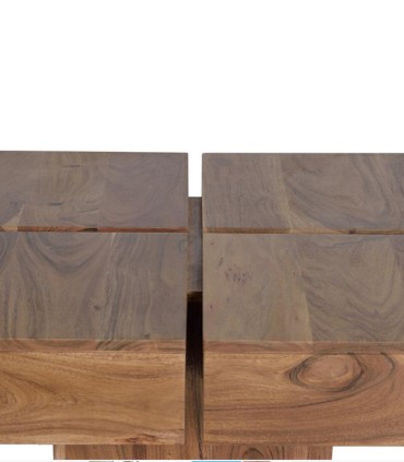 Mesa de centro moderna de madera de acacia Lois