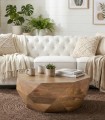 Mesa De Centro De Madera Maciza De Mango Natural Lloyd