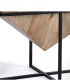 Mesa De Centro De Madera De Mango Y Metal Isamu