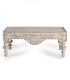 Mesa de Centro Tallada Estilo Vintage Provenzal en Madera Natural Fierro, frente
