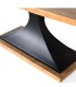 Mesa De Comedor De Madera De Acacia Con Base Metálica Negra Velkan, pie