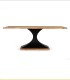 Mesa De Comedor De Madera De Acacia Con Base Metálica Negra Velkan, frente