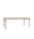 Mesa De Comedor Rectangular De Madera De Mango Tallada A Mano Con Cristal Protector Althior, frente
