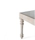 Mesa De Comedor Rectangular De Madera De Mango Tallada A Mano Con Cristal Protector Althior, detalle patas