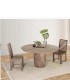 Mesa de Comedor Redonda de Madera Maciza de Mango Natural con Pie Central Esculpido Renata, ambiente