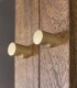Vitrina de Madera de Mango con Puertas de Cristal y Diseño Geométrico Gaeliano, tiradores