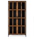 Vitrina Industrial de Madera de Mango y Metal Negro Kael, frente