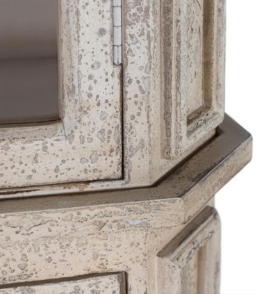 Vitrina de Madera de Mango Envejecida 4 Puertas Gael, detalle