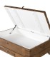 Mesa de Centro Tipo Baúl de Madera de Mango con Almacenamiento Magnus, abierto