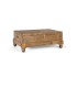 Mesa de Centro Tipo Baúl de Madera de Mango con Almacenamiento Magnus, lado