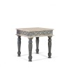 Mesa de Centro de Madera de Mango Tallada Artis