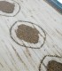 Mesa de Centro Rústica Vintage de Madera de Mango con Cristal y Detalles en Latón Azura, detalle tapa