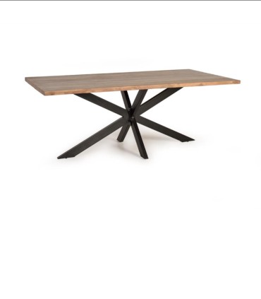 Mesa de Comedor de Madera de Acacia Maciza Wood, lado