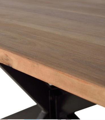 Mesa de Comedor de Madera de Acacia Maciza Wood, tapa