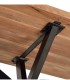 Mesa de Comedor de Madera Maciza de Acacia Renard, bajo