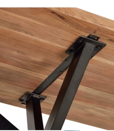 Mesa de Comedor de Madera Maciza de Acacia Renard, bajo
