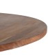 Mesa De Comedor Redonda De Madera Maciza De Acacia Y Patas Metálicas Estilo Industrial Noctis, tablero