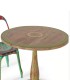 Mesa De Comedor Redonda De Madera De Mango Pintada A Mano Atelier, tapa