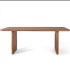 Mesa De Comedor Rectangular De Madera Maciza De Acacia Natural Valdemar, frente