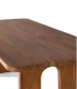 Mesa De Comedor Rectangular De Madera Maciza De Acacia Natural Valdemar, perfil